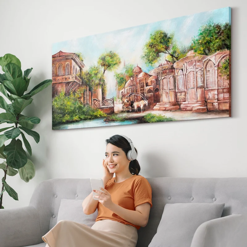 Acrylfarben bilder Wanddekoration modern "Stadtpassage"