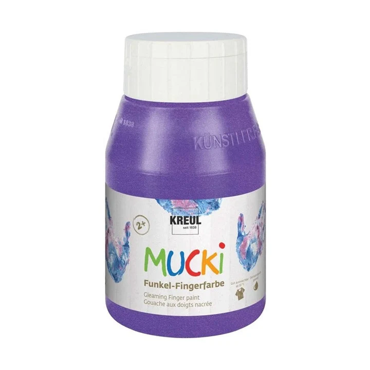 MUCKI Gloss Finger Paints for Kids, 500 ml