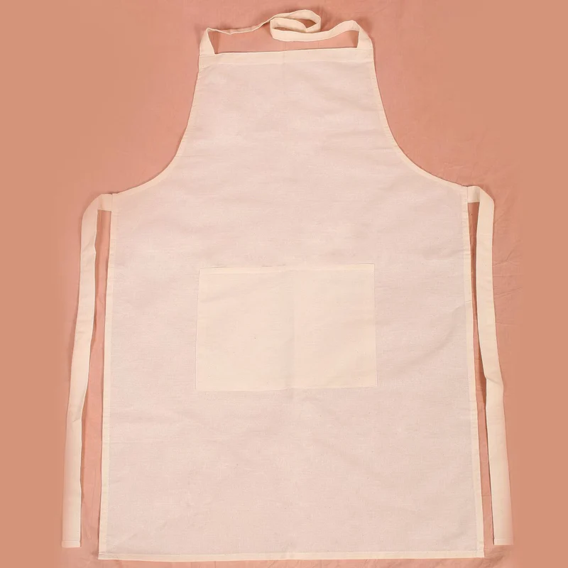 Cotton Apron with Pocket - 70 x 75 cm