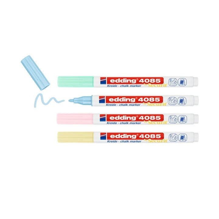 Edding 4085 Chalk Marker Set, Pastel Shades