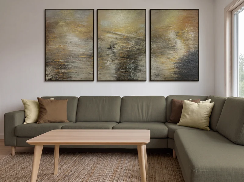 Handgemalte bilder auf leinwand acrylgemälde "Kraft der Elemente"
