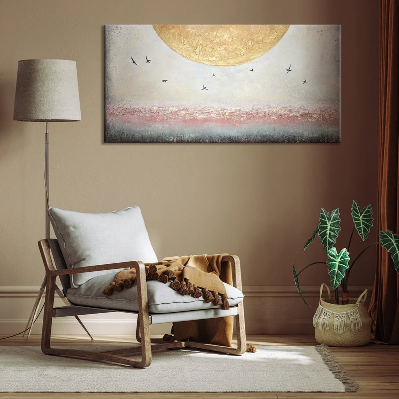 Abstrakte malerei acryl handgemalte "Sonnenenergie"