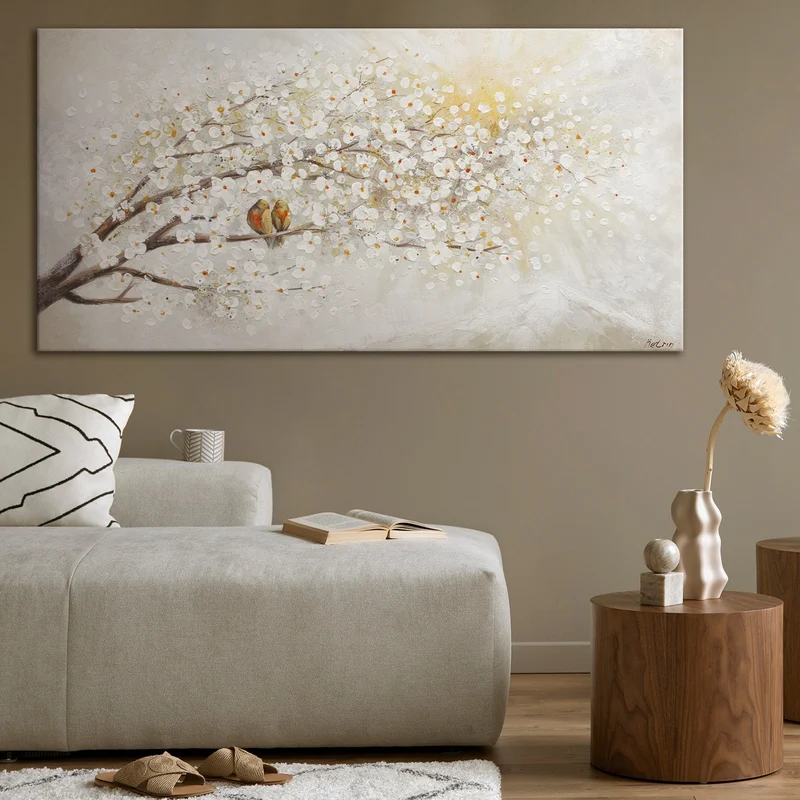 Blumenbilder handgemalte acryl "Sonnenaufgang"