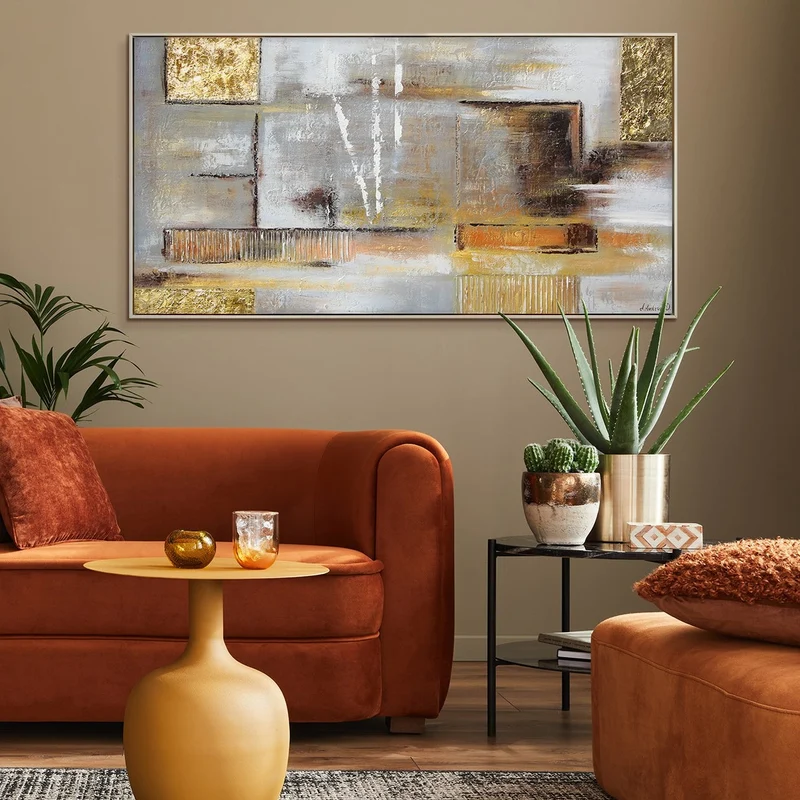Handgemalte bilder auf leinwand abstrakt "Goldenen Abstraktion"