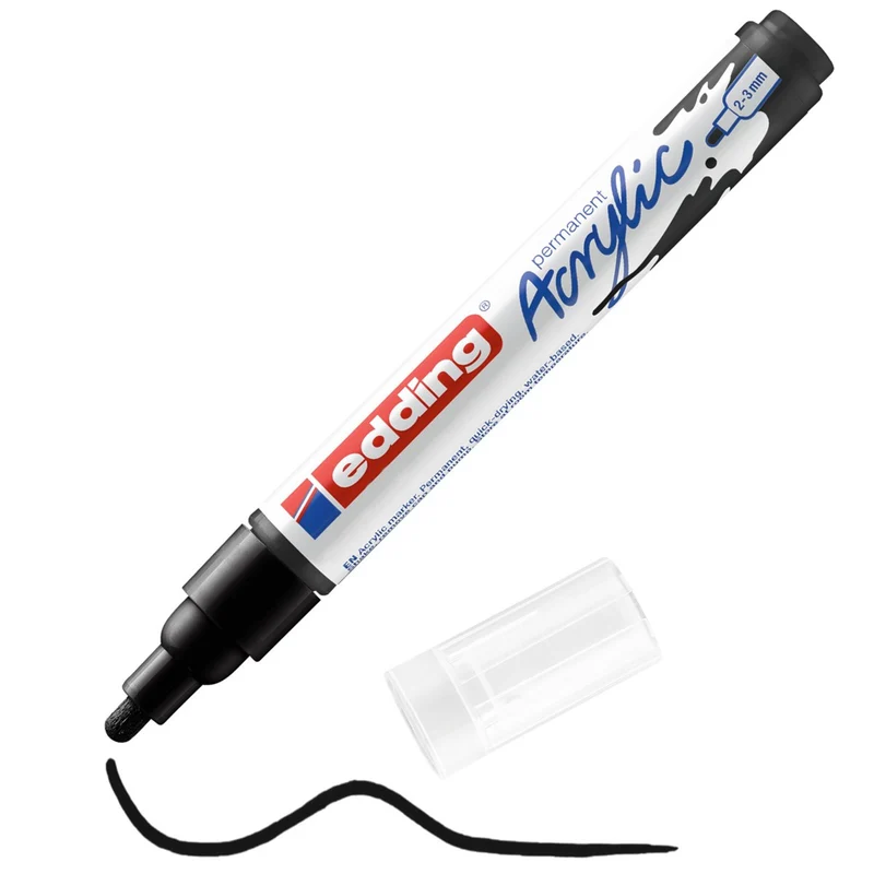 edding 5100 Acrylmarker mittel – schwarz 2–3 mm
