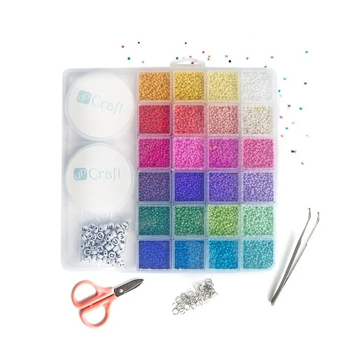 Bead Set for Jewelry Making, 24 Colors