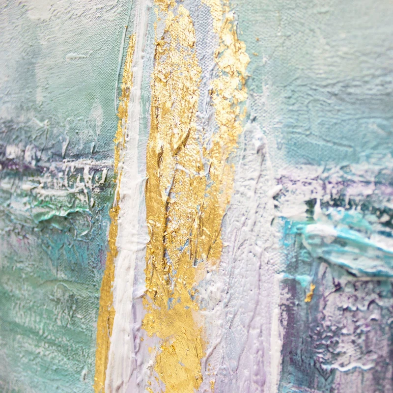 Handgemalte acrylgemälde meereslandschaft abstrakt "Segelboote"