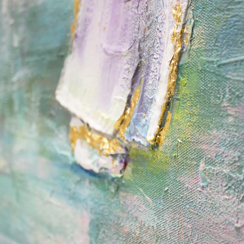Handgemalte acrylgemälde meereslandschaft abstrakt "Segelboote"