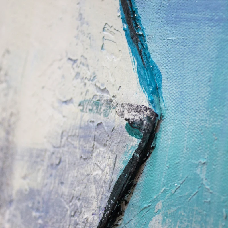 Moderne malerei acryl "Reisende Fische" 150x50cm