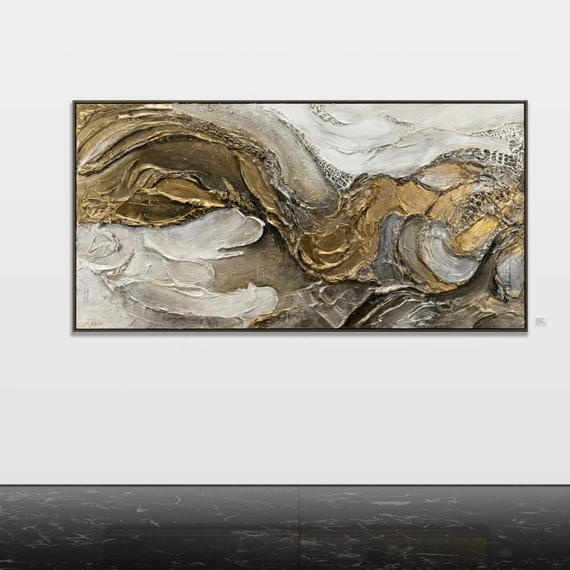 Struktur bilder mit rahmen "Unendlichkeit" 140x70cm