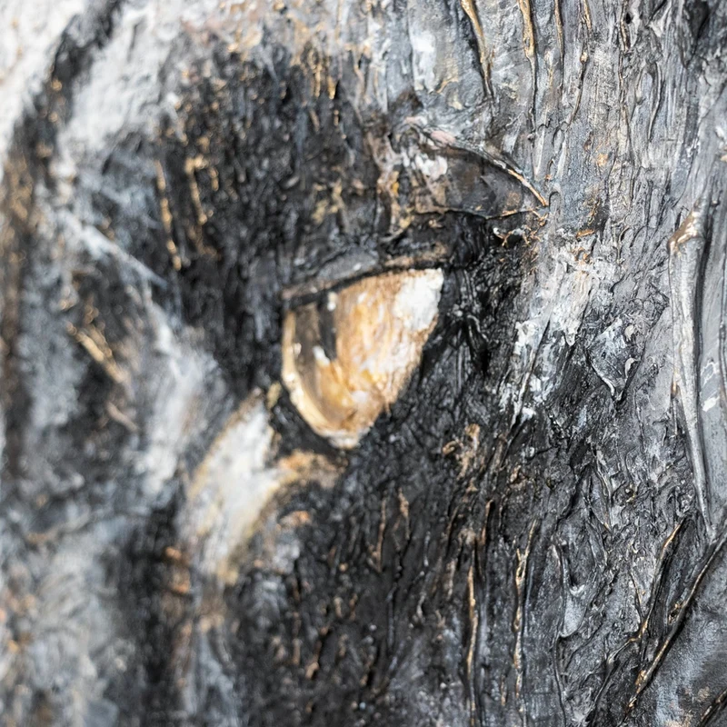 Moderne tiere gerahmte bilder "Baghira" 120x80cm
