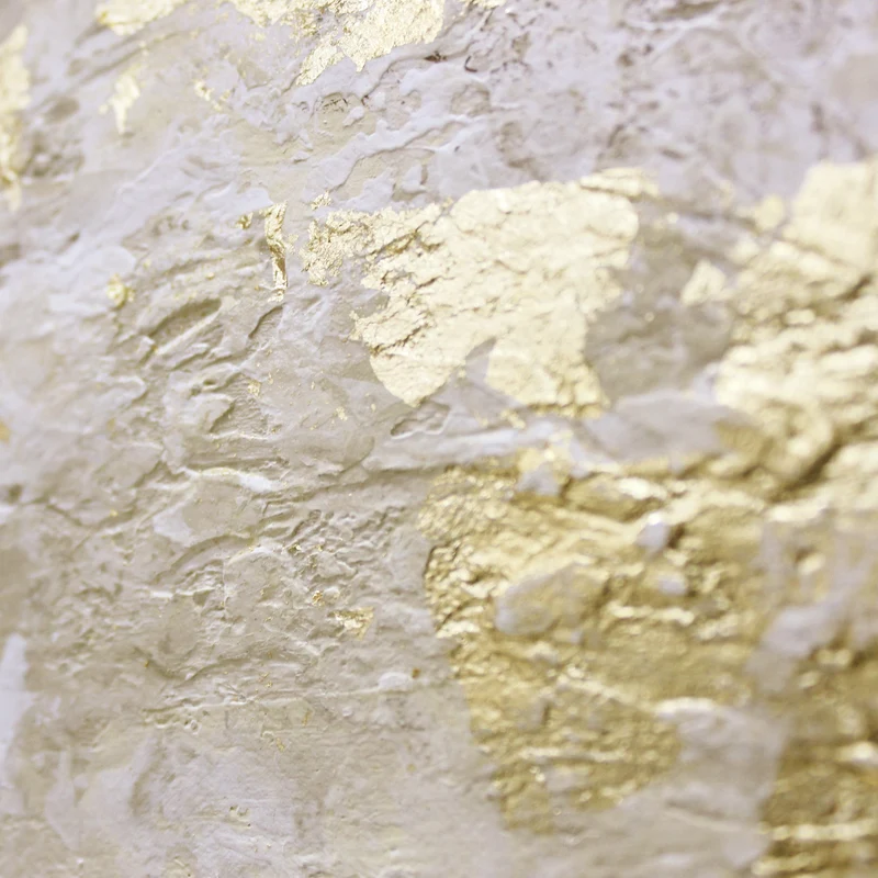 Acrylbilder abstrakt modern, handgemalte leinwandbilder mit Rahmen "Glänzendes Gold"