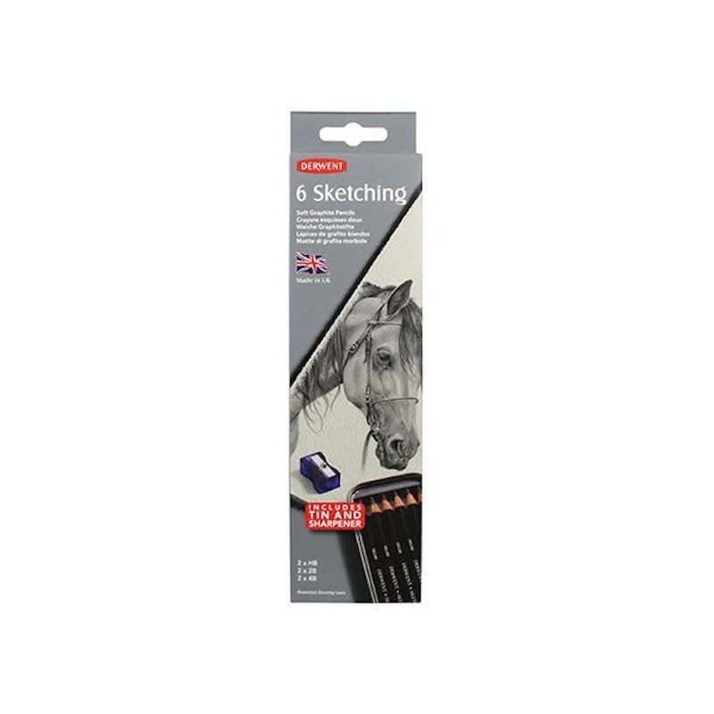 Derwent Sketching Pencil Tin of 6