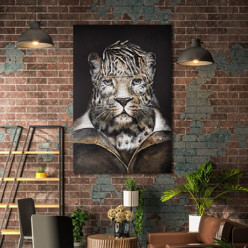 Moderne kunst bilder tiere "Temperament" 120x80cm