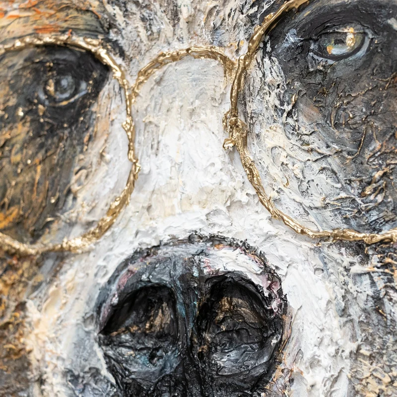 Handgemalte bilder tiere "Stärke" 120x80cm