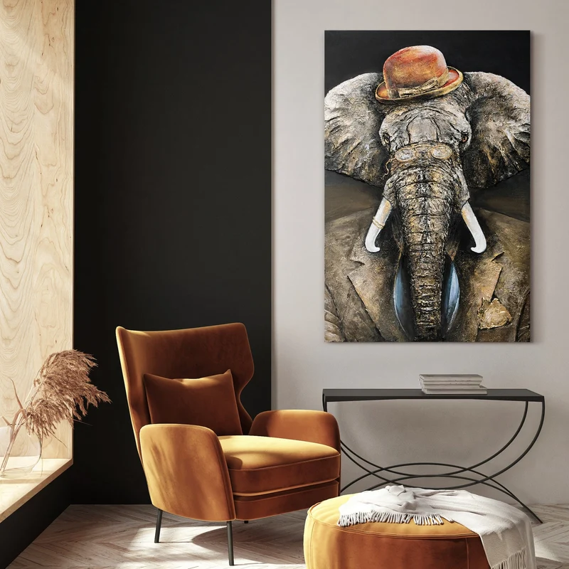 Acrylbilder tiere bunt "Herrschaft" 120x80cm