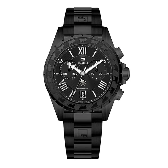Chronograph Stahl Scwarz 46mm