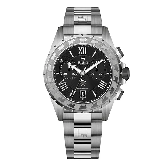 Chronograph Stahl Silber 46mm