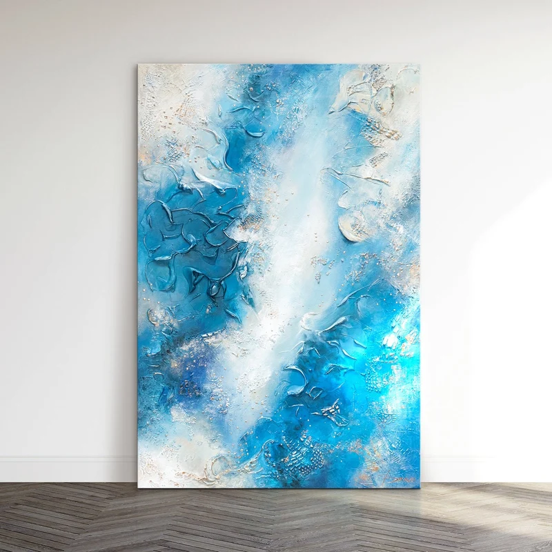 Acrylbilder abstrakt modern "Pazifik" 120x80cm