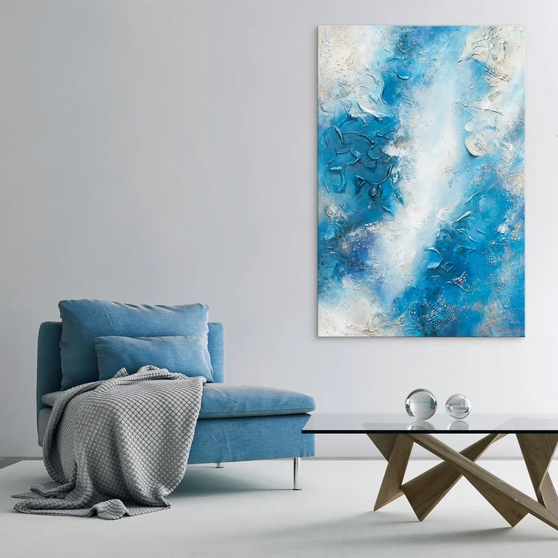 Acrylbilder abstrakt modern "Pazifik" 120x80cm