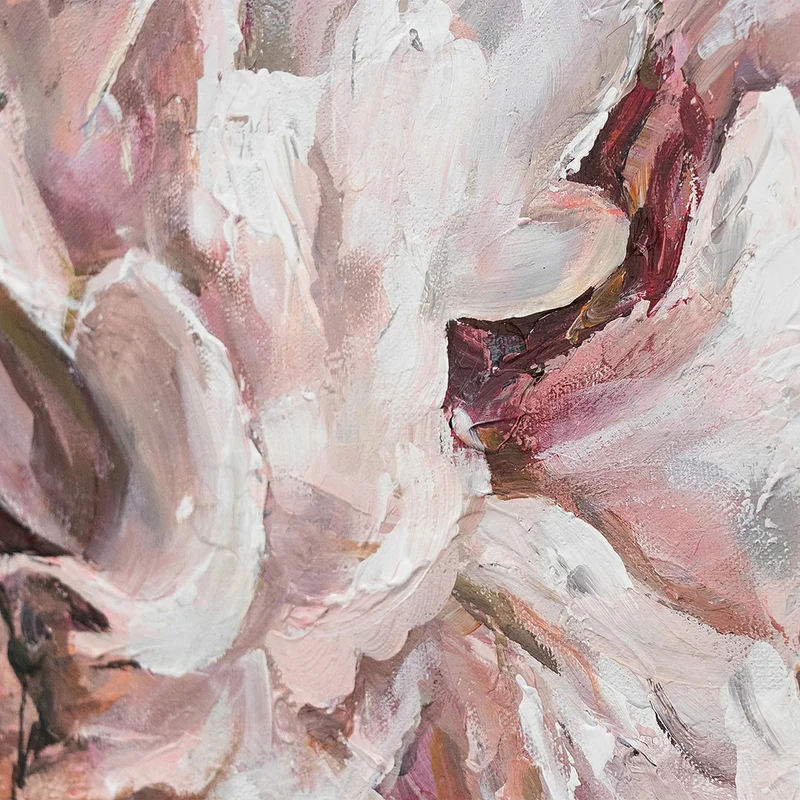 Blumenbilder acryl auf leinwand "Pfingstrosen Strauß"