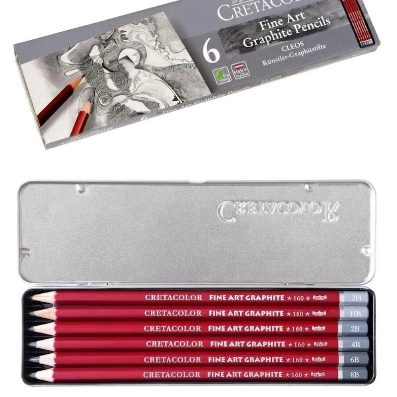 Cretacolor CLEOS Graphite Pencils Tin Sets