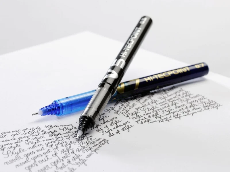 Pilot Hi-Tecpoint V5 - Liquid Ink Rollerball pen - Black - Fine Tip - 5x Pack