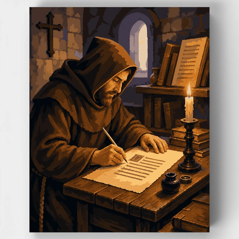Monk's Manuscript - Paint by Numbers Kit