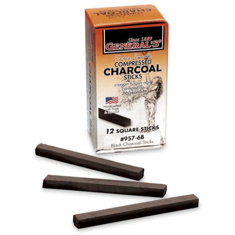 General's Compressed Charcoal Sticks Box 12