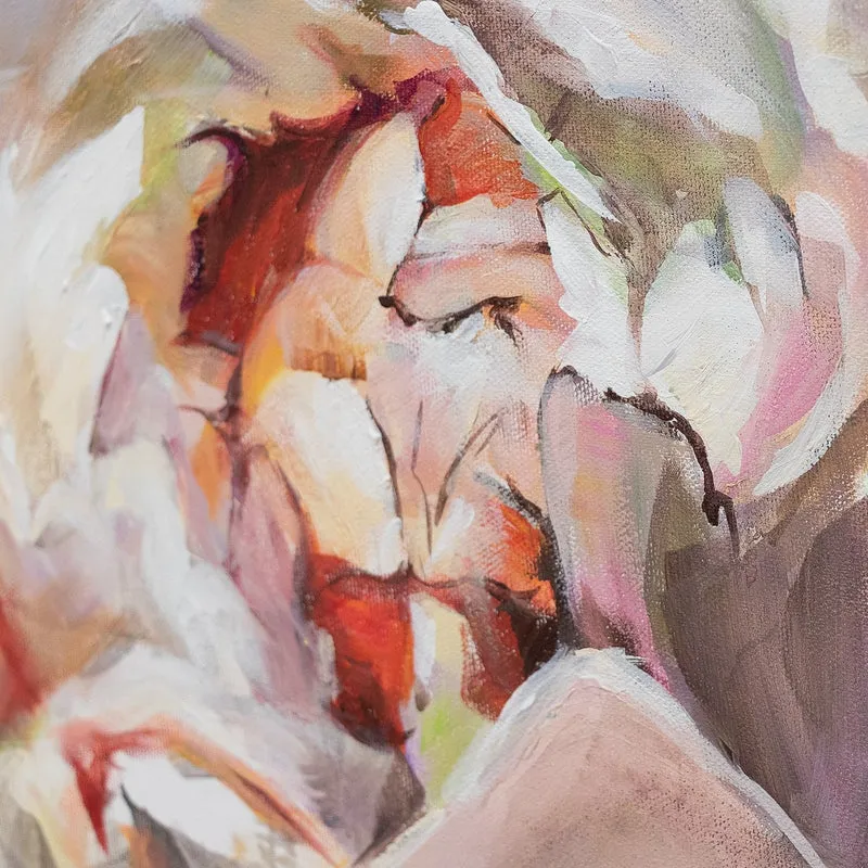 Gemälde blumen, bunte abstrakte bilder "Wohlstand" 100x100cm