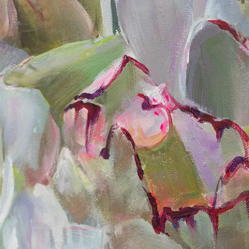 Gemälde blumen, bunte abstrakte bilder "Wohlstand" 100x100cm