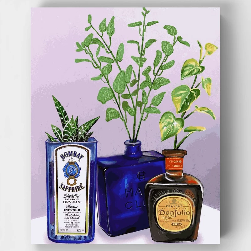 "Upcycled and Intoxicated" Paint by Numbers Kit