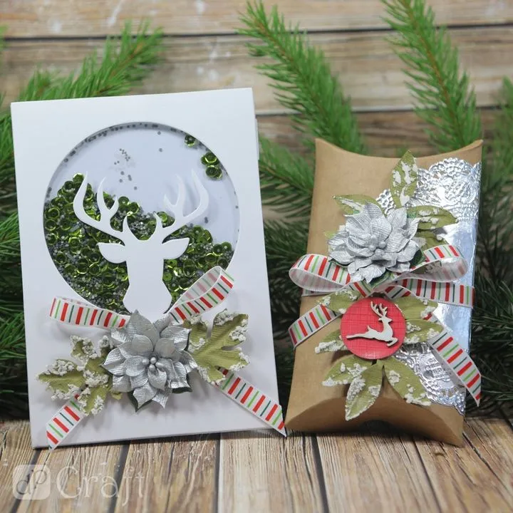 Set of 15 Cardboard Christmas Stickers