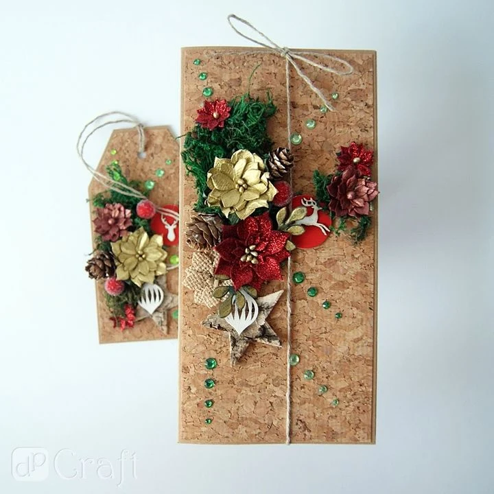 Set of 15 Cardboard Christmas Stickers
