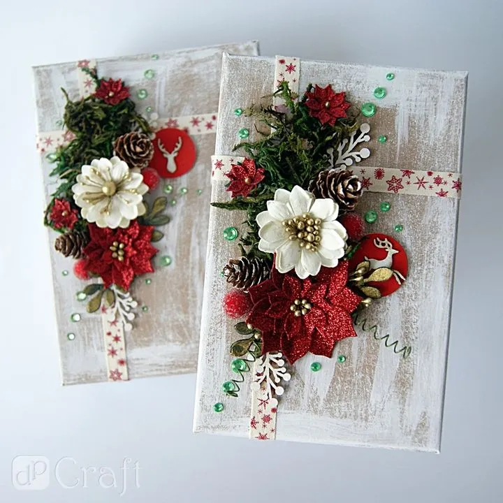 Set of 15 Cardboard Christmas Stickers