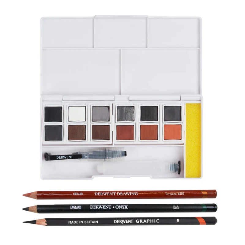 Derwent - Shade and Tone 12x Pan Palette Mixed Media Set