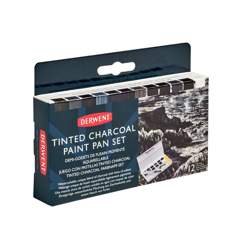 Derwent - Tinted Charcoal 12x Pan Palette Studio Set