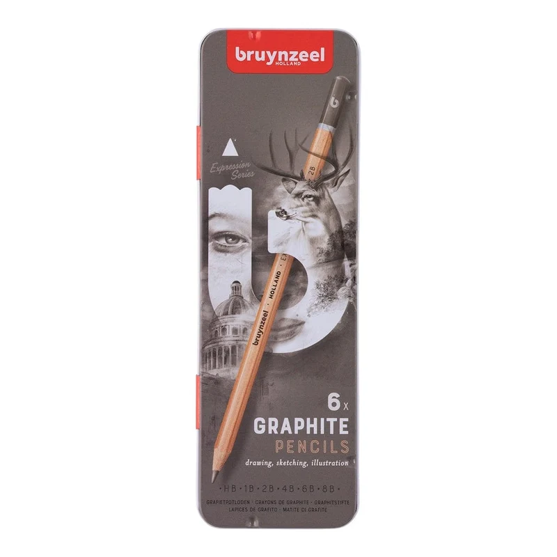 Bruynzeel Expression Graphite Pencil Set x 6