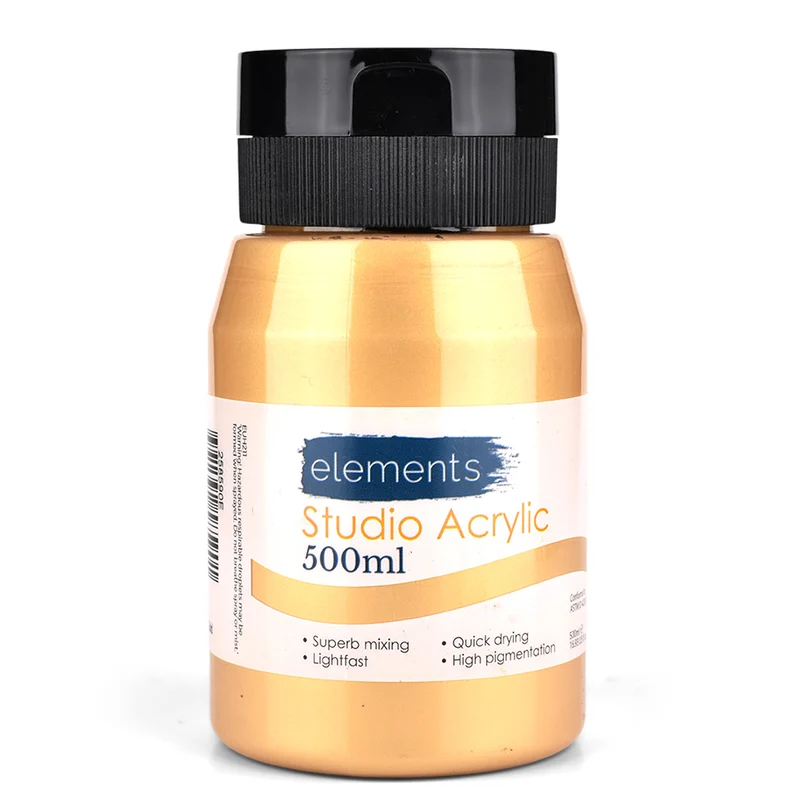 Elements 500ml Acrylic Gold