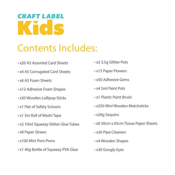 Kids Giant Craft Kit - 500 Assorted Pieces