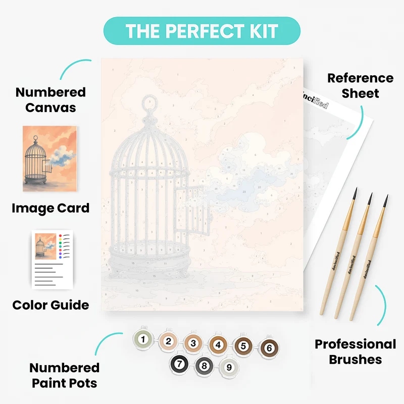 Cloud Escapes the Cage - Paint by Numbers Kit