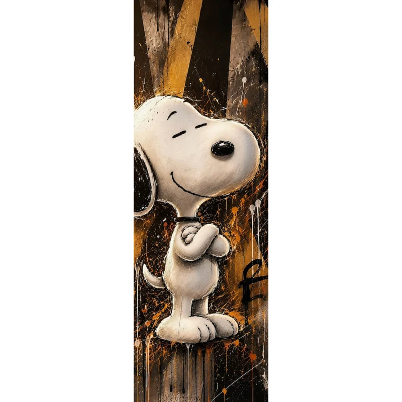 Leinwandbild Modern Art Cartoon Hund im Street Art Stil Panorama Hoch