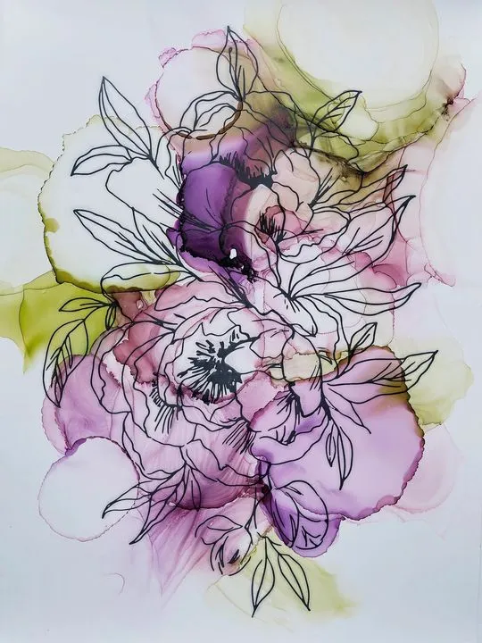 Kamenskaya Ink Set 'Girls and Flowers'