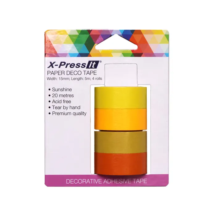 X-Press It Paper Deco Tape Pack 4