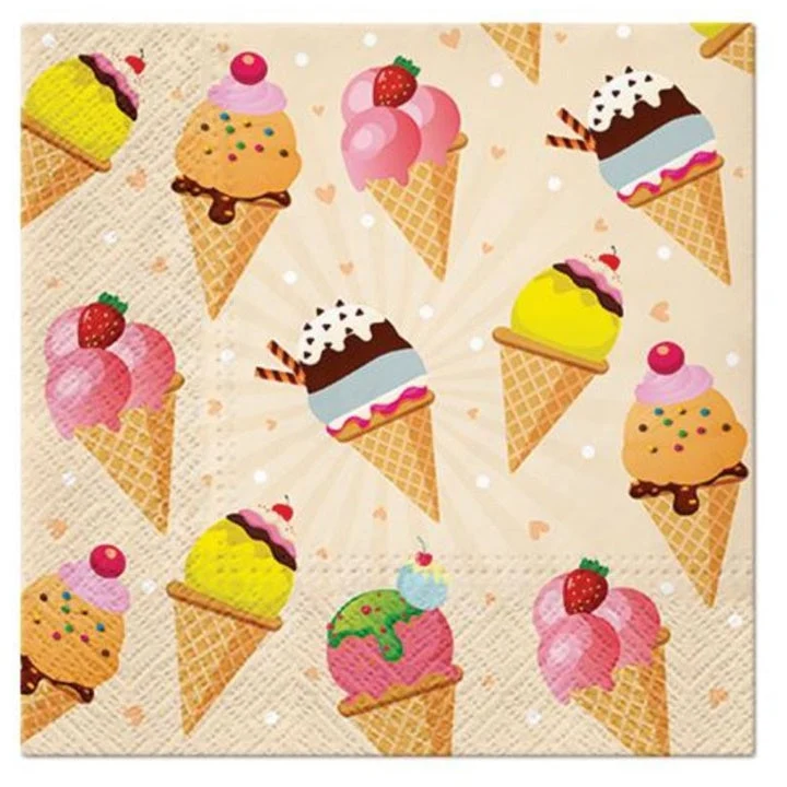 Decoupage Napkins Ice Cream - 1 pc