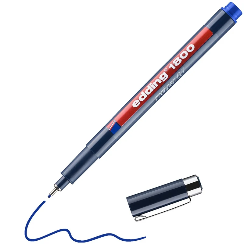 edding 1800 Profipen 0,7 mm – blau, Faserzeichner