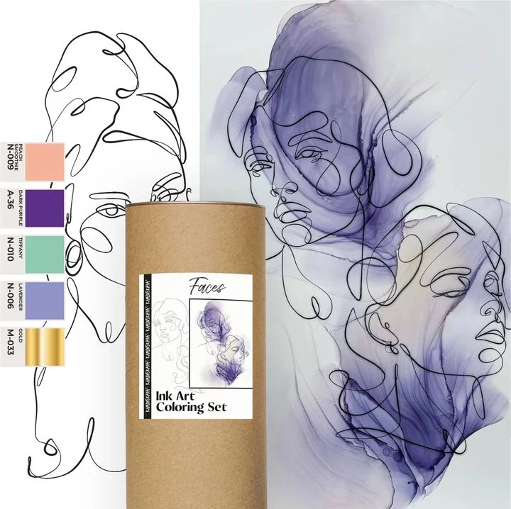 Kamenskaya Ink Set 'Faces'