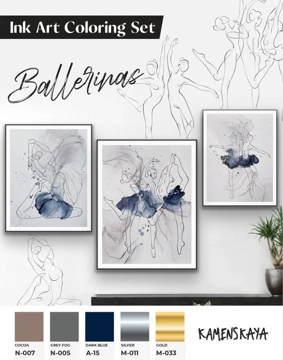 Kamenskaya Ink Set 'Ballerinas'