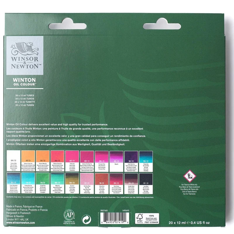 Winsor and Newton - Winton Oil Colour - 20 x 12ml - Discovery Set