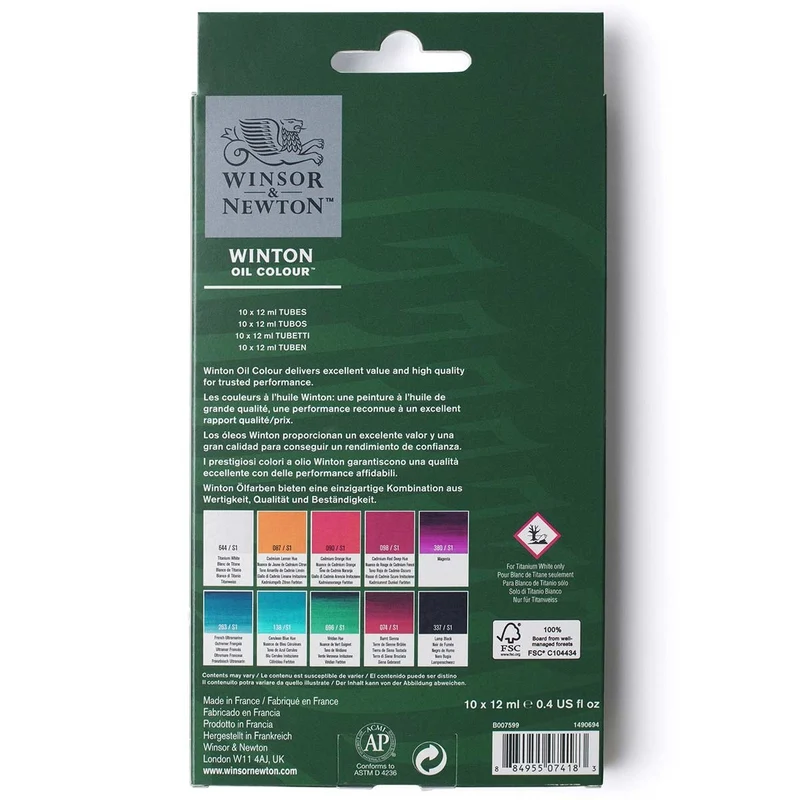 Winsor and Newton - Winton Oil Colour - 10 x 12ml - Discovery Set